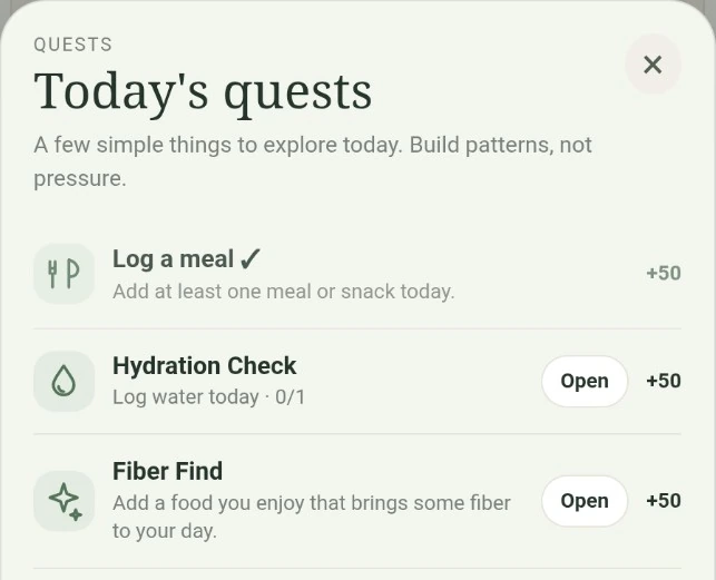 Today's quests in the real ENEYO app