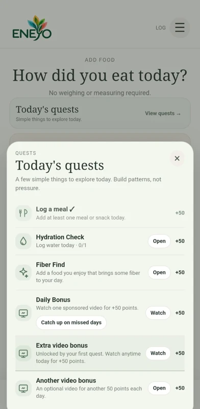 Small things to explore in the real ENEYO app