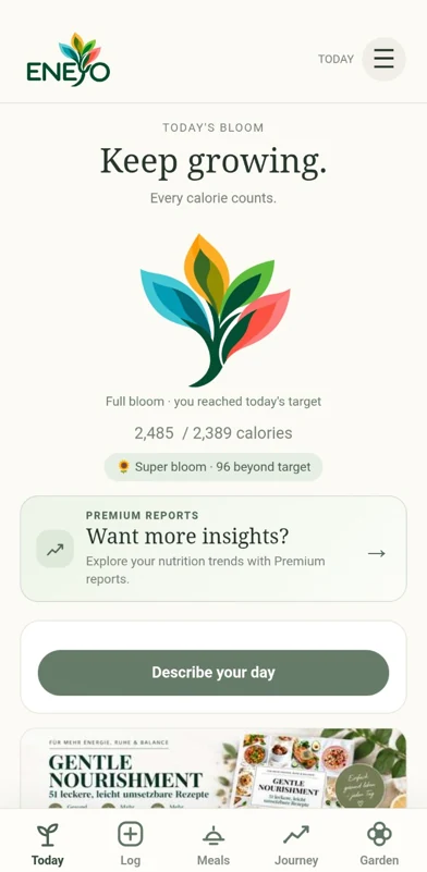 Your day, in bloom in the real ENEYO app